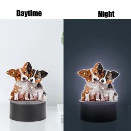 Bonito animal diamante pintura lâmpada led com ferramentas, abajur, bricolage, quarto, sala de estar, casa, escritório - Image 6