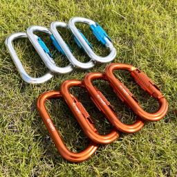 Alumínio D Forma Mosquetão, Equipamento de Camping, Escalada Profissional Key Hooks, Alta Qualidade, 25KN, 4 Pcs, 1Pc - Image 1