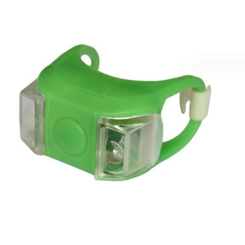 Bicicleta dianteira e luz traseira, silicone levou luz, impermeável, acessórios de segurança, ciclismo noturno, mountain bike - Image 1