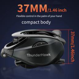 Carretel ThunderHawk Baitcast: ultraleve, anti-folga, relação de engrenagem de 7,1:1, arrasto de 4,5 kg, rolamentos inoxidáveis/cerâmicos para fundição longa - Image 3