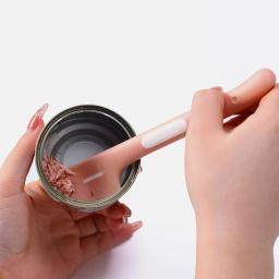 Colheres enlatadas para animais de estimação, Colheres agitando com alças longas, Pá alimentadora, Louça para gatos e cães, Comida úmida para animais de estimação, Acessórios - Image 3