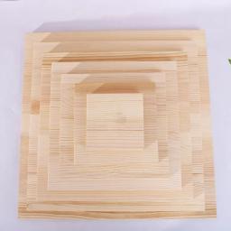 Folha De Madeira Quadrada Artesanal para Coaster, Mesa De Areia Sólida, Material Modelo De Construção, DIY Decoração De Casa, 1cm De Espessura - Image 3