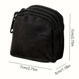 Pequena capacidade exterior escalada saco, portátil compacto com zíper bolso com cinto loop, estilo esportivo, 2,75x1,18x2,75 ", 1pc - Image 4