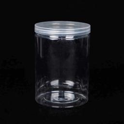 Garrafa De Embalagem De Plástico, garrafa De Selo Vazio Claro, Balde Circular, Jarra De Biscoito De Armazenamento, Latas Seladas De Grau Alimentício, Recipiente Tanque, 1Pc - Image 2