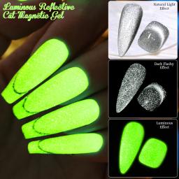 LILYCUTE-Esmalte em Gel Magnético Cat, Nail Art Halloween, Brilha no Escuro, Luminoso, Semi Permanente, Gel UV, 7ml - Image 2