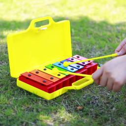 8 nota xilofone mão sino colorido percussão bebê brinquedo educativo crianças musical presente de natal crianças instrumento musical brinquedos - Image 3