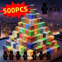 500 pçs diy blocos de construção magnéticos mini mundo magnético crianças diy modelo blocos de construção quebra-cabeça blocos para brinquedos das crianças - Image 1