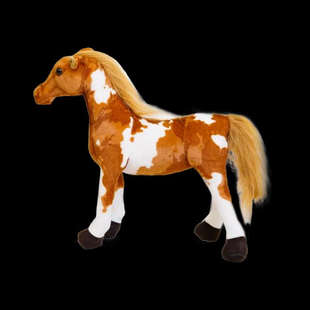 Pelúcia Cavalo Realista 28cm - Brinquedo Clássico para Presente de Aniversário