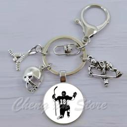 Chaveiro personalizado para jogadores do hóquei no gelo, imagem do logotipo DIY, presente elegante para o fã - Image 3