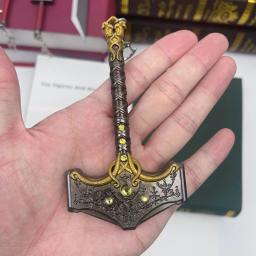 Brinquedo de martelo periférico de jogo, 12 cm (4,72 polegadas), Mjolnir, metal de liga de zinco, não afiado, lâmina de metal, God of War - Image 4