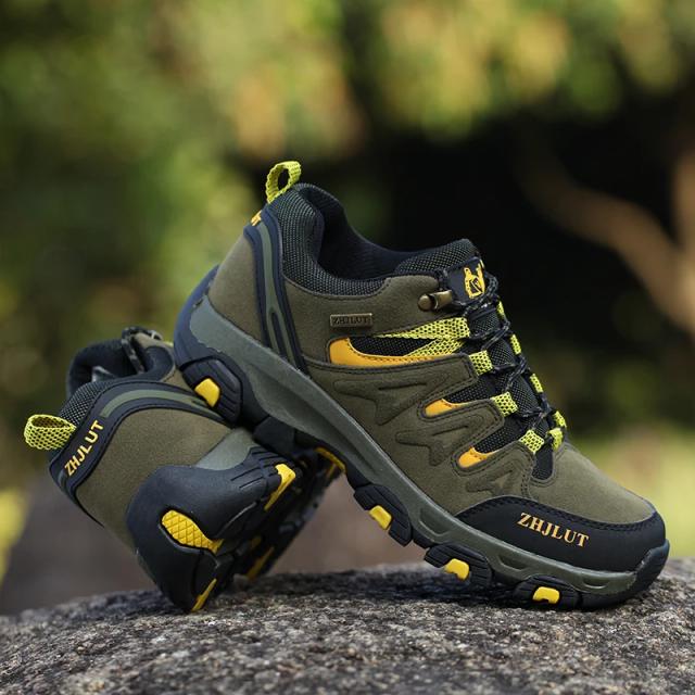 QIFENG Botas de Caminhada Montanha Resistentes ao Desgaste 43