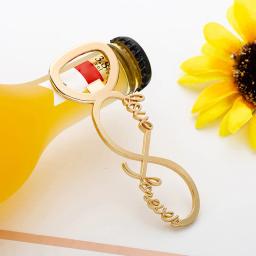 Abridor De Garrafas De Lembrança Para Aniversário De Casamento, Decorações De Festa De Aniversário, Chuveiro Nupcial, Presente De Retorno, Aniversário De Casamento, Amor Para Sempre, 1Pc - Image 2