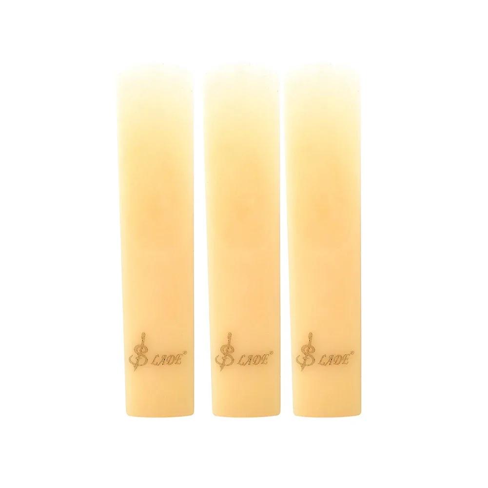Peças de plástico sax palhetas para saxofone, clarinete, soprano, alto, tenor, saxofone, vermelho, amarelo, preto, peças de instrumento, 3pcs - Image 1