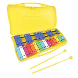 Xilofone de alumínio com caixa amarela para escola, chaves metálicas, resistente ao desgaste, excelente qualidade de instalação, bom acabamento - Image 2