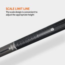 Toseek selim de carbono 3k tecer fosco offset 20mm espigão 27.2/31.6mm comprimento 350/400mm peças de selim de bicicleta mtb canoa de carbono - Image 5