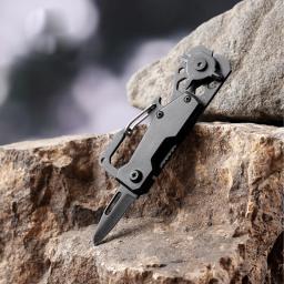 Splitman-Canivete de aço inoxidável, EDC Multi Tool, Faca pequena, Sobrevivência ao ar livre, Tático, Mini Multitools, Chave de fenda - Image 4