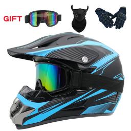 Capacete Off-Road de Motocicleta, Capacete de Motocross, AM DH Cross, Downhill Bike, 3 Peças Presente - Image 3