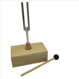 Vibração Tuning Fork com Caixa Ressonadora de Madeira, Instrumento Experimental para Terapia do Som, Yoga e Meditação, 512Hz - Image 6