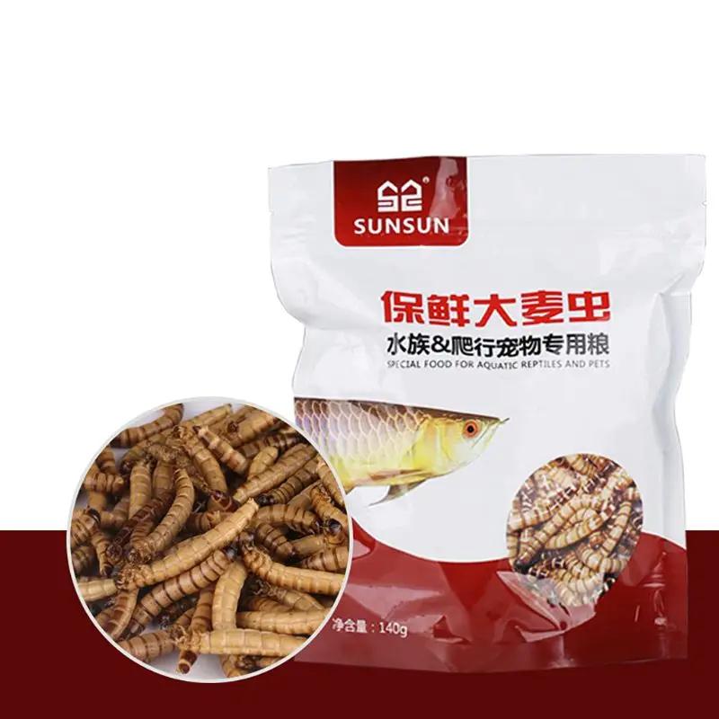 SUNSUN-Refeição Natural Seco Mealworm Food para Animais de Estimação, Répteis, Galinhas, Jardim Selvagem, Pássaro, Verme do Aquário, 140g - Image 1