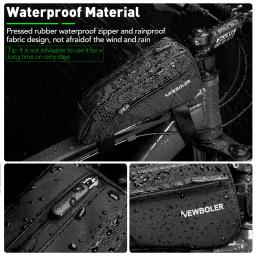 Saco de bicicleta à prova dwaterproof água reflexivo frente superior quadro tubo saco grande capacidade ultraleve saco ciclismo pannier saco acessórios - Image 2