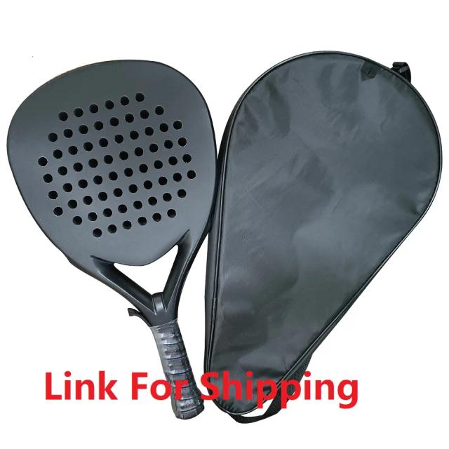 Raquete de Padel Profissional em Fibra de Carbono com Rosto Macio para Esportes ao Ar Livre