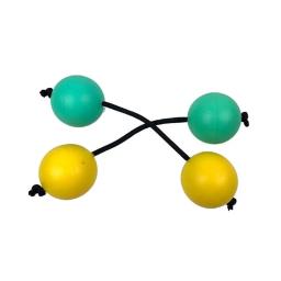 Shaker africano Asalato Rhythm Ball Maracas, instrumento de percussão de mão única, 2 cordas e 4 bolas para iniciantes, 1 par - Image 6