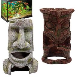 Decorações De Tanque De Peixes De Estilo Europeu, Acessórios De Aquário, Decorações De Casa, Ilha De Páscoa, Design De Resina Cabeça - Image 1