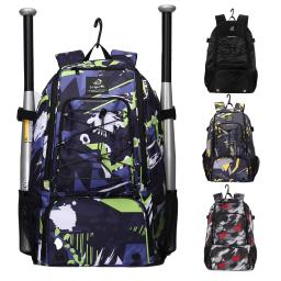 Denuoniss Baseball e Softball Bag, mochila para jovens, meninos e adultos, com gancho de vedação, luva de rebatidas, segure 2 tacos de bola, 29L - Image 3