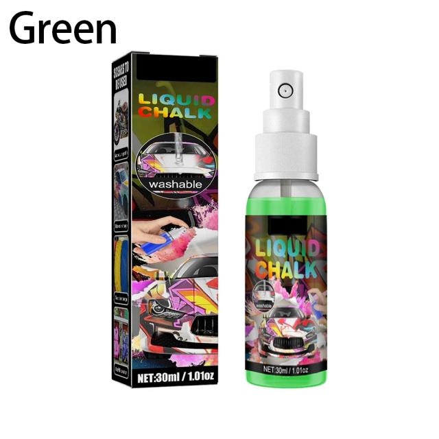 Pintura spray lavável para carros em 30ml - giz líquido em cores vibrantes: rosa, roxo, verde e azul para arte e doodles.