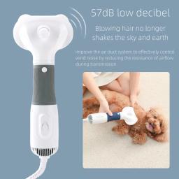 3 in1 Pet Dog Secador Silencioso Dog Secadores de cabelo e pente Escova Grooming Kitten Cat Hair Comb Puppy Fur Blower Low Noise Temprature - Image 2