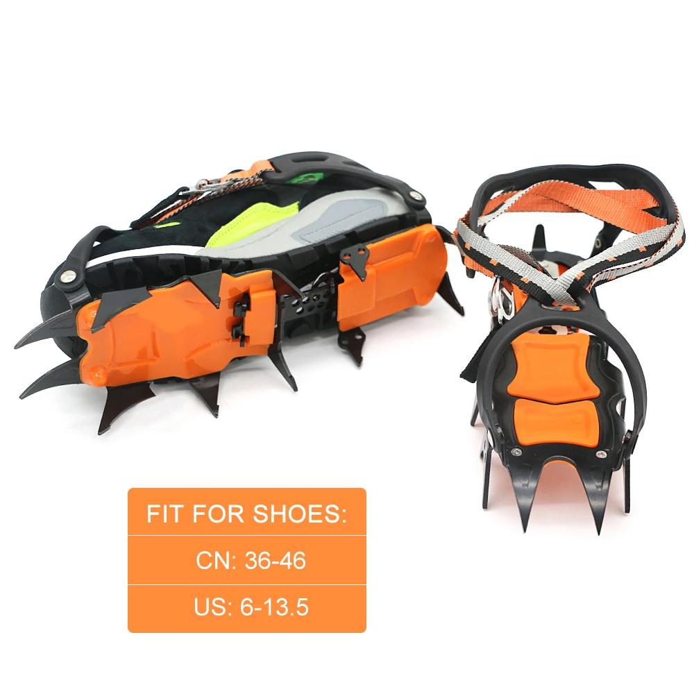 Crampons profissionais para escalada ao ar livre e pesca no gelo, Skid Shoe Cover, montanhismo Skid Gear, 12 dentes - Image 1