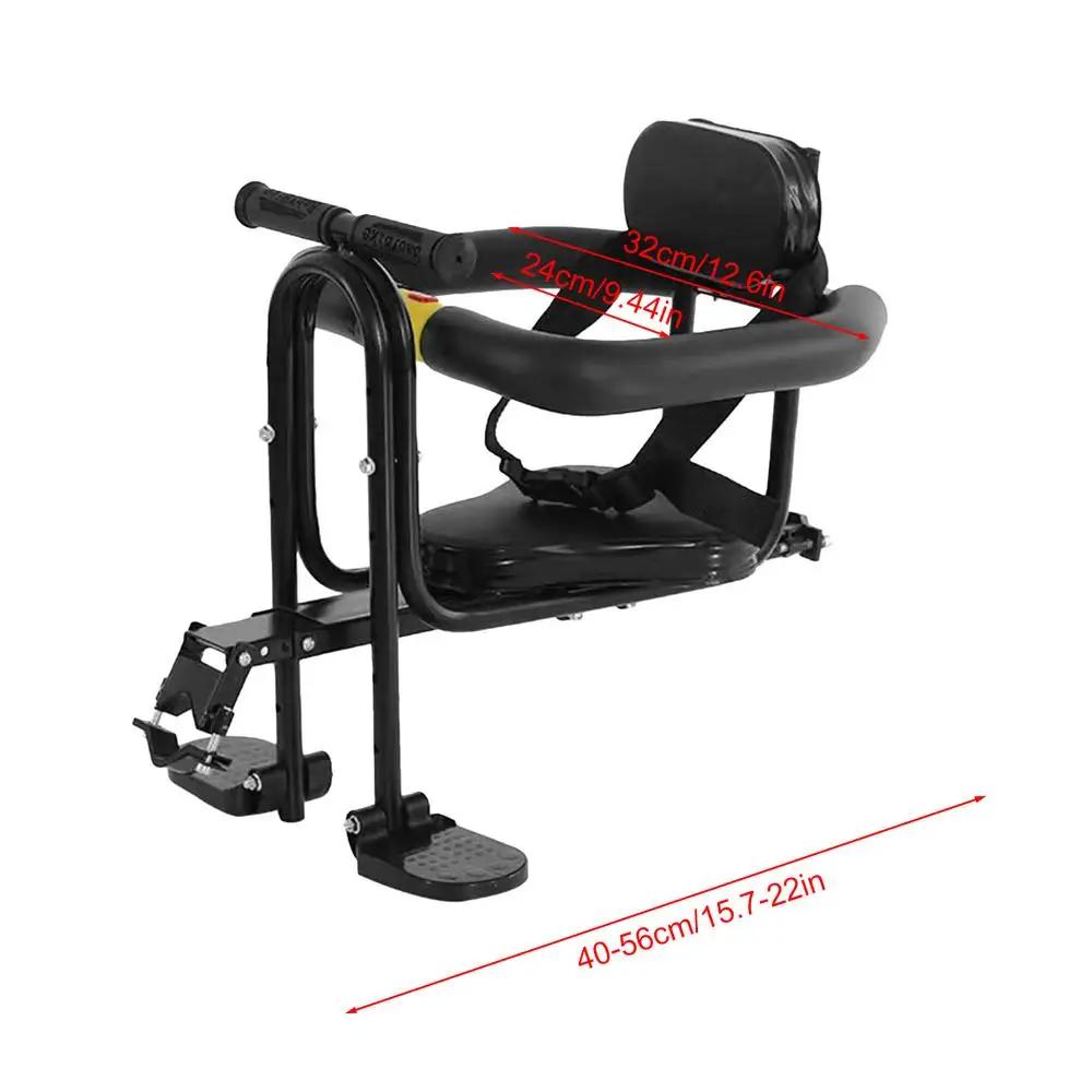 Assento infantil para ciclismo, assento de liga frontal preto, acessórios de ciclismo portátil, assento infantil para crianças de 2 anos a - Image 1