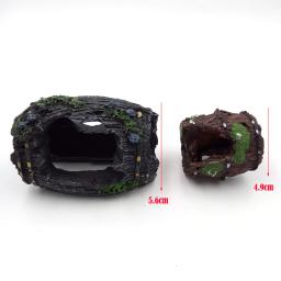 Decoração para aquário, decoração de tanque de peixes, ornamento de imitação de barril, casa de camarão, ninho de resina, decoração para aquário - Image 4