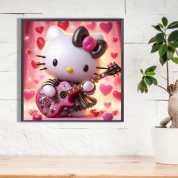 Sanrio-Olá Kitty Kit De Pintura Diamante, DIY, Cruz Bordados, Handmade, Mosaico, Presente Da Arte, 5D - Image 3