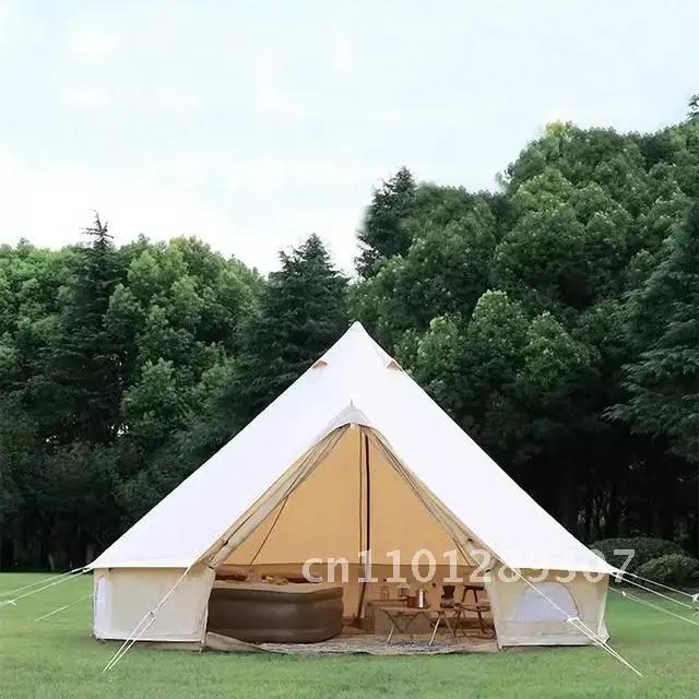 4m yurt tenda sino luxo acampamento pessoa 5-6 lona barraca de acampamento para