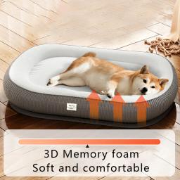 Cama macia de espuma de memória, Tapete de dormir para cães pequenos e médios, removível, antiderrapante, canil, suprimentos para animais, quente, inverno - Image 3
