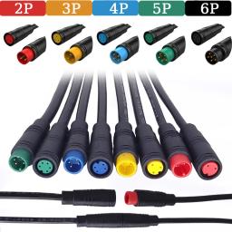 Julet impermeável de bicicleta elétrica, Butt Joint Plug, Docking Tipo Ebike Display Cabo Conector Fio, 2 Pin, 3 Pin, 4 Pin, 5 Pin, 6Pin, 20cm, M6, M8 - Image 1