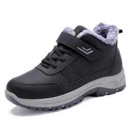 Sapatos masculinos de veludo de inverno novas botas de neve de cano alto ao ar livre botas de algodão de veludo de sola grossa - Image 5