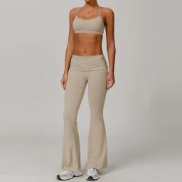Roupas de yoga 2 peças agasalho feminino atlético wear pilates terno de fitness ginásio treino push up roupas sutiã esportivo leggings terno - Image 4