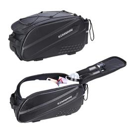 Multifuncional Bicicleta Rear Seat Bag, impermeável Ciclismo Bike Rack, Trunk Carga, Pannier Bag, Bolsa, Bolsa de Ombro, 14L - Image 5