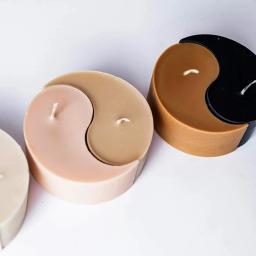 Yin yang vela molde de silicone tai ji artesanal scented vela sabão que faz cera molde resina gesso ornamento artesanato moldes decoração da sua casa - Image 3