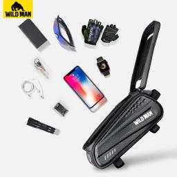 Estojo de celular para bicicleta, bolsa dura refletora à prova de chuva de 6,2'' para a parte de cima do tubo - Image 6