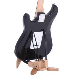 Madeira dobrável dobrável suporte de guitarra elétrica suporte para cordas instrumento baixo madeira natural cor guita acessório - Image 2