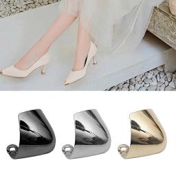 New1 Pair High Heel Metal Toe Capa Protetora Anti-kick Shoe Toe Clip High Heel Repair Accessories - Image 3