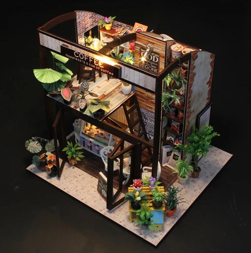 Handmade 3D puzzle modelo casa de bonecas para crianças, casa pequena, brinquedos DIY para meninas, adolescentes, adultos como presentes de aniversário - Image 1