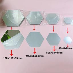 Adesivos de parede com espelho estilo nórdico, espelho hexagonal 3D, decalque removível, mural para bricolage, casa, sala de estar, acrílico - Image 5