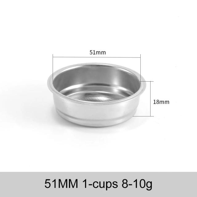 Filtro de Café Aço Inoxidável para Portafilter 51mm 54mm 58mm