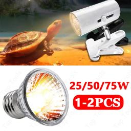 Lâmpadas UVA UVB, controlador de temperatura de aquecimento, lâmpada de répteis, aquecendo tartarugas, 25 W, 50 W, 75W, 1-2pcs - Image 1