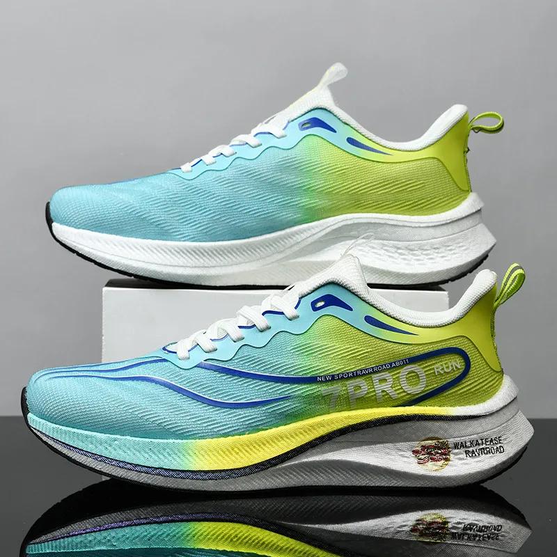 Sapato leve de maratona masculino de luxo em carbono, tênis casual, tênis atlético, tênis de alta qualidade - Image 1