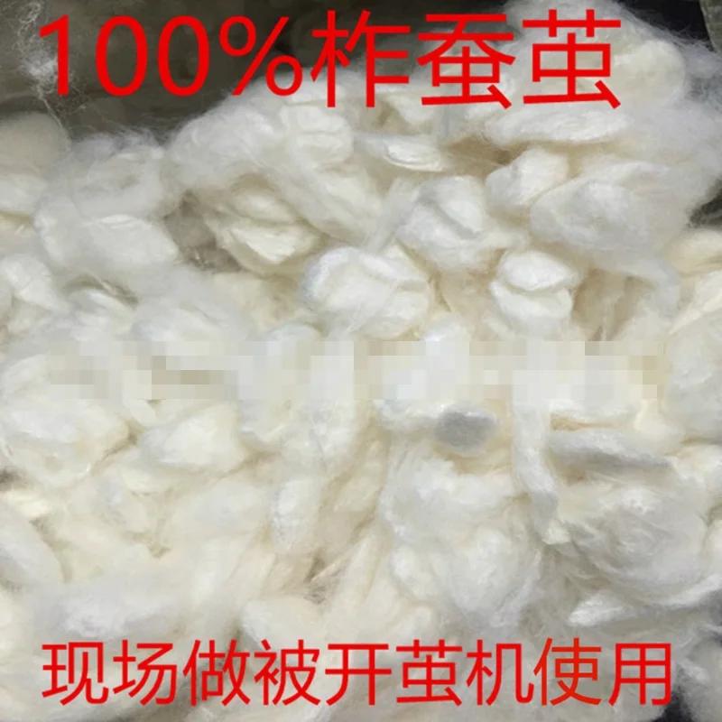 Fibra crua de amoreira para material de enchimento, 100% seda amoreira, Mulberry Double, fibra de seda crua, 500g - Image 1